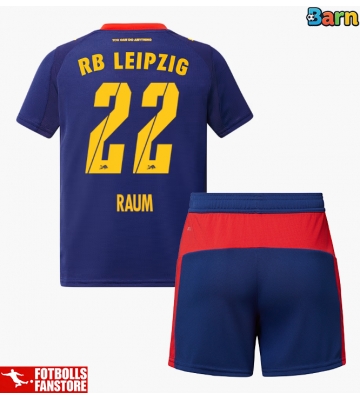 RB Leipzig David Raum #22 Bortatröja Barn 2025-26 Kortärmad (+ Korta byxor)